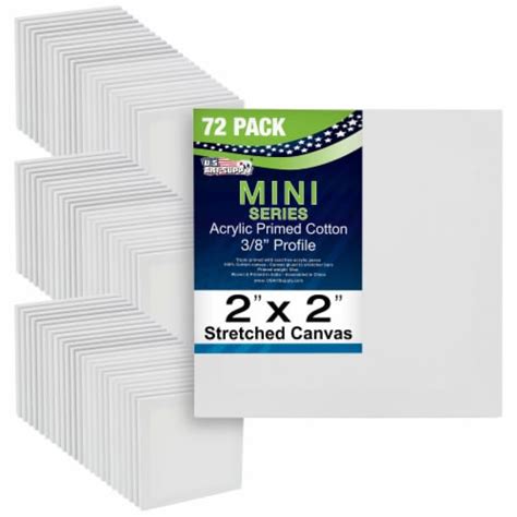 2 X 2 Mini Professional Primed Stretched Canvas 72 Pack 2 X 2 72
