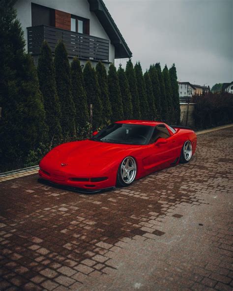 Lowered Chevy Corvette C5 With Air Suspension On The Streets Of Poland