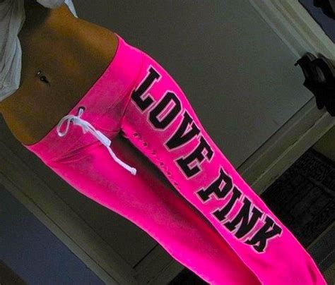 Victorias Secret Love Pink Cute Sweatpants Pink Outfits Fashion