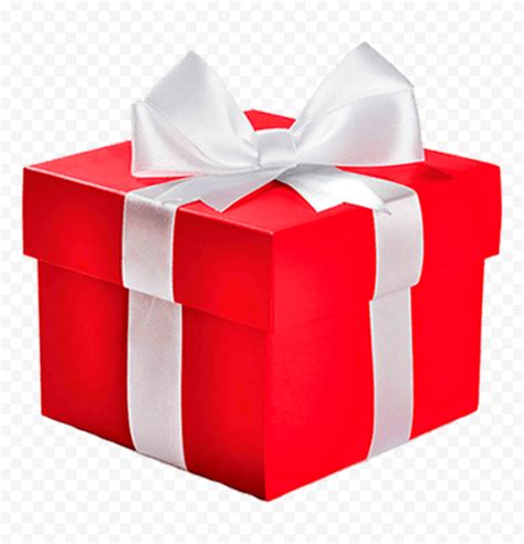Red Gift Box Decorated With White Ribbon PNG IMG Citypng