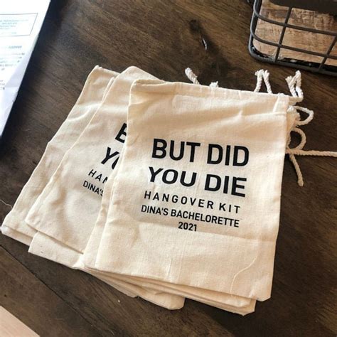 But Did You Die Hangover Kit Bachelorette Party Favors Etsy