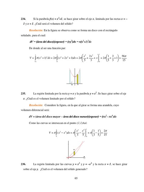 Ejercicios Resueltos De Solidos Por Revolución