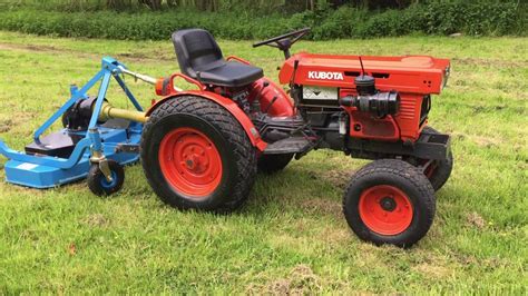 Kubota B5100 2wd Tractor With New Finishing Mower For Sale Youtube