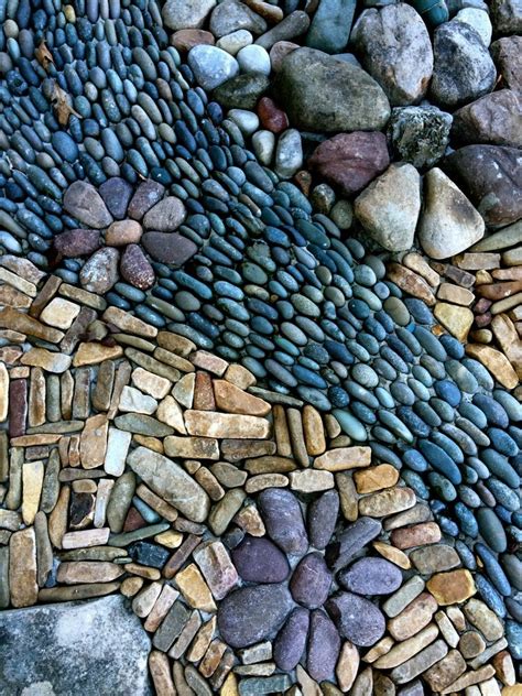 Pebble Display Mosaic Garden Mosaic Walkway Custom Stone