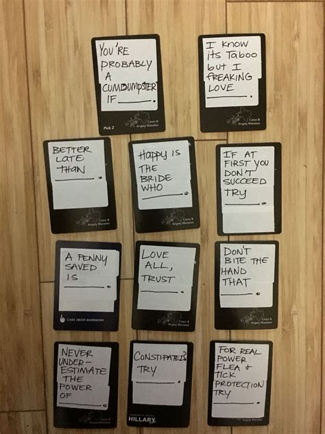 Make Your Own Cards Against Humanity Cards Hilarious Ideas For Blank