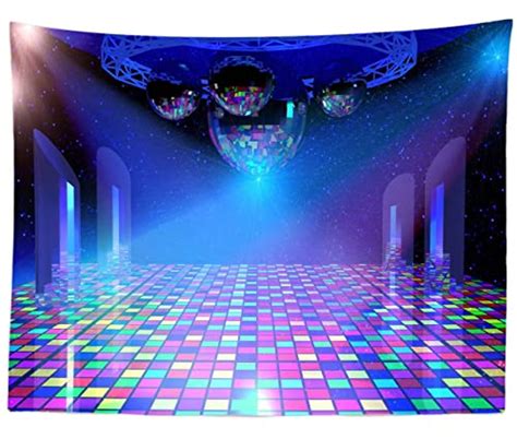 Beleco Disco Party Backdrop 7x5ft Fabric Vintage 70s 80s 90s Disco Ball