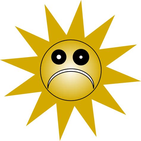 Grumpy Sad Sun Clip Art At Vector Clip Art