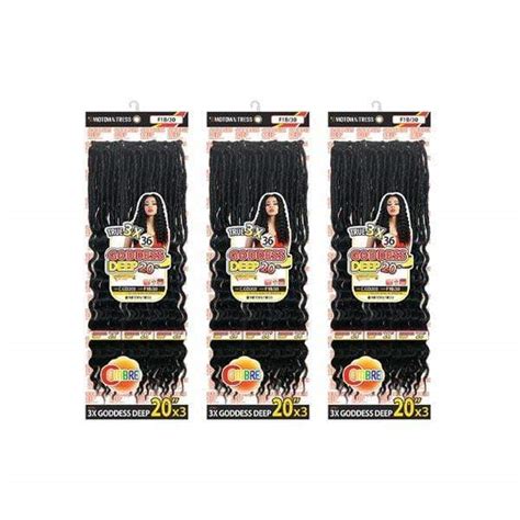 3 Pack Deal Motown Tress Feather Lite Crochet Braid 3x Goddess Deep