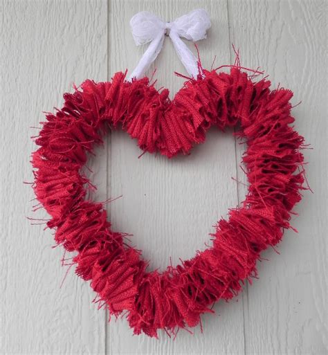 Made Out Of Burlap Valentine Wreath Happy Valentines Day Valentine