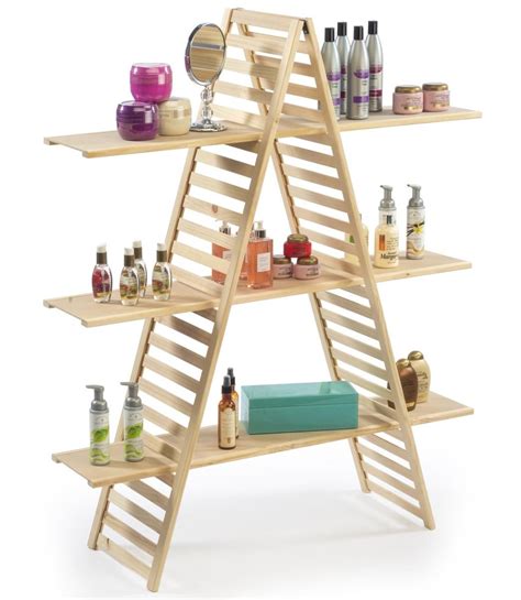 102.5 inches tall x 20 inches deep. Wooden Retail Shelving Unit w/ 3 Shelves, A-Frame Design ...