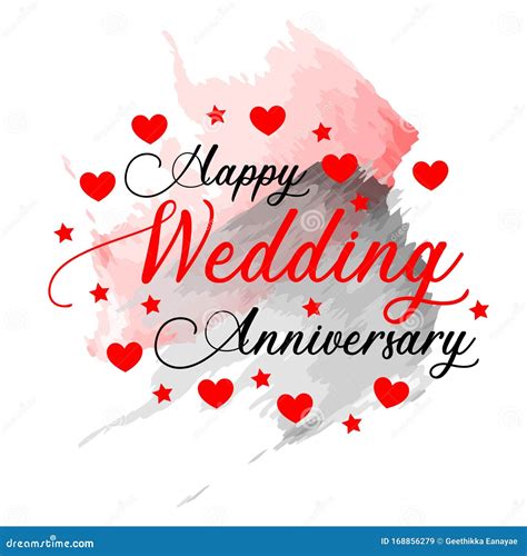 Happy Wedding Anniversary Concept Icon And Signssymbol For Decorations
