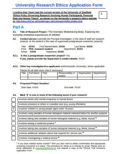 Free 10 Research Ethics Form Templates In Ms Word