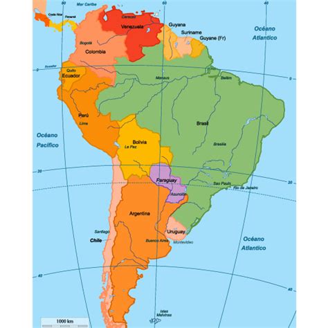 Mapa Político De Sudamérica Editable Vector Vector Clipart Mapa