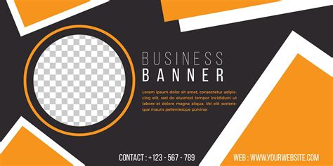 Business Banner Template Simple Geometric Style 1820662 Vector Art At
