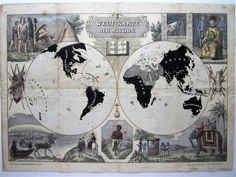 Welt Karte Der Mission By Engelmann Godefroy 1788 1839 1830 Map