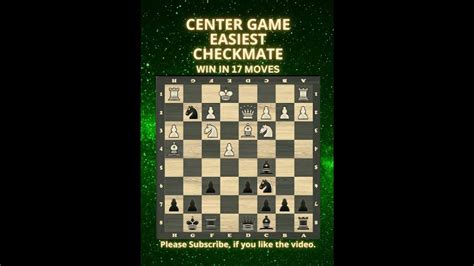 Center Game Chess Easiest Checkmate Chess Openings Chess Tricks