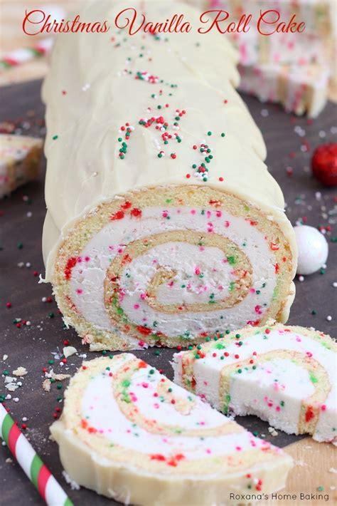 Christmas Vanilla Roll Cake Recipe