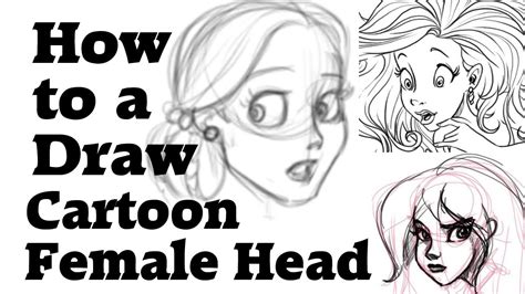 How To Draw A Cartoon Female Head Youtube