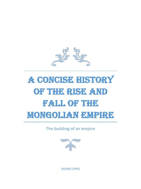 The Rise And Fall Of The Mongolian Empire Pdf Genghis Khan Mongol