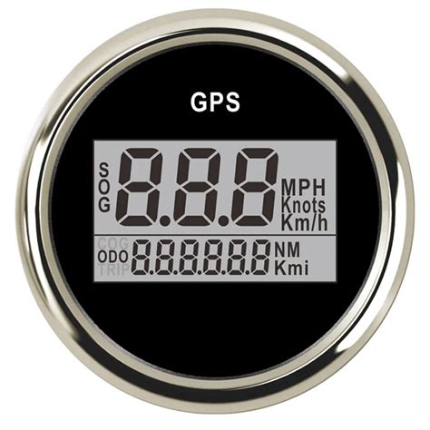 52mm Gps Speedometer Odometer Digital Boat Speedometer Gauge 0 999
