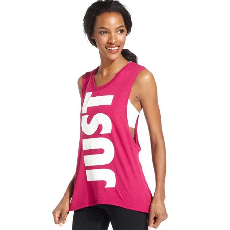 Nike Sleeveless Graphic Muscle Tank Top In Bright Magenta Pink Lyst