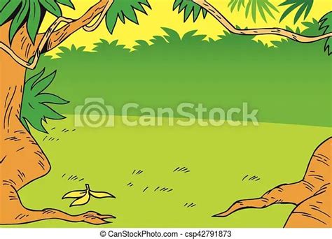 Cartoon Jungle Backgrounds Laeacco Artistic Cartoon Jungle Rainforest