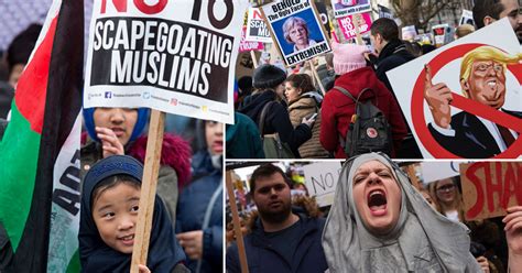 best pictures from protest against trump s muslim ban in london metro news