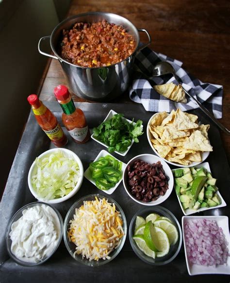 This Chili Buffet Lets Your Guests Top Their Bowls Of Chili As They