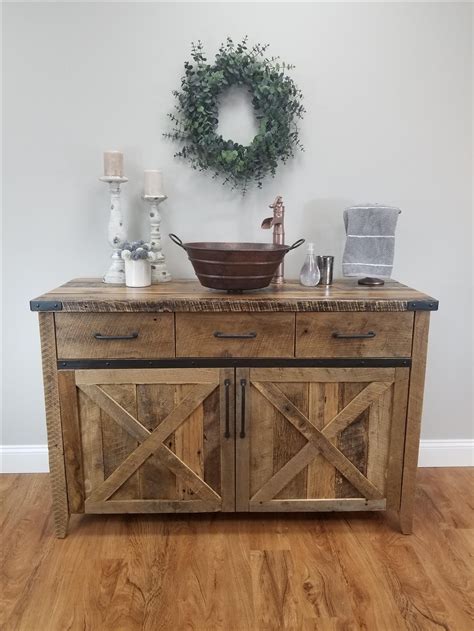 Our bathroom vanities are reasonably priced and have great utility value. Buy Hand Made Reclaimed Bathroom Vanity, Barnwood Bathroom ...