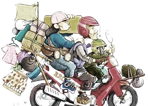 Terkeren 30 Gambar Kartun Naik Motor Lucu - Gambar Kartun