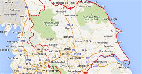 York region's social media presence keeps you connected to your. Yorkshire, England - Boundaries highlighted from Google ...