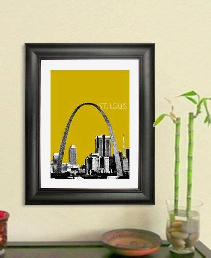 St Louis Skyline Gateway Arch Poster St Louis Art Print Etsy