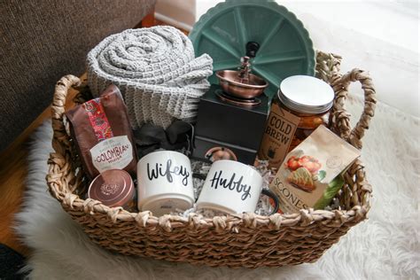 a cozy morning t basket a perfect t for newlyweds my simple wild couple ts basket