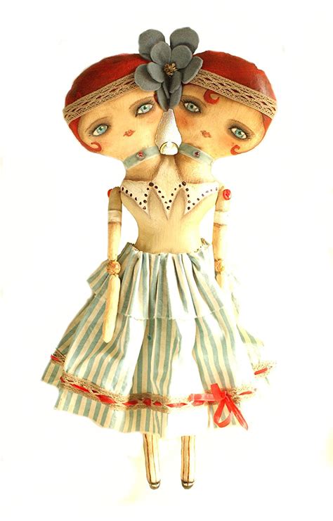 Conjoined Twins Circus Art Doll Handmade