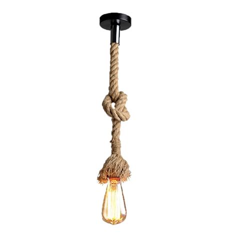 E27 Vintage Hemp Rope Pendant Light Ac90 260v Loft Creative Personality