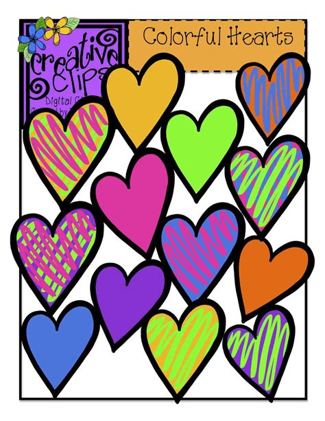 Colorful Hearts Clipart Clipart Panda Free Clipart Images