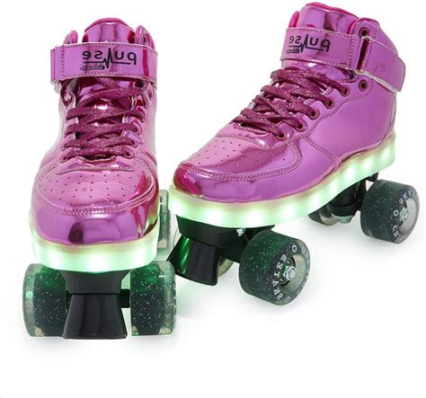 Pulse Light Up Roller Skates Pink Size