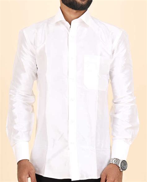 White Pure Silk Shirt