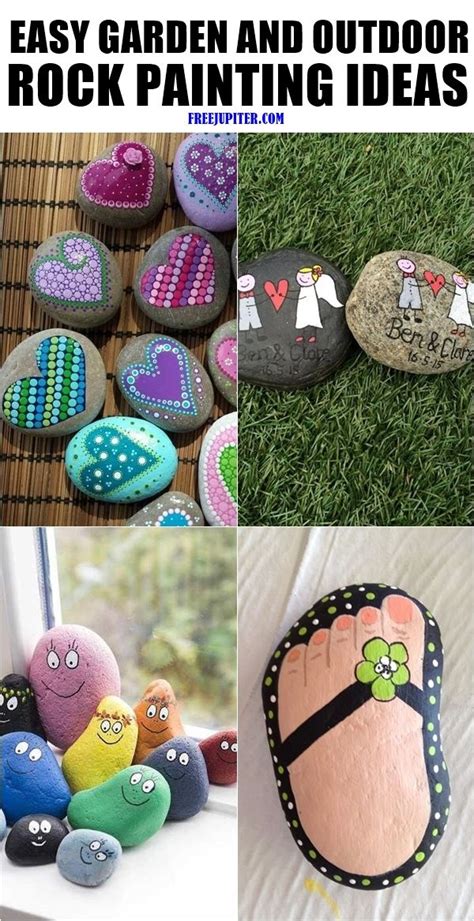 40 Easy Garden And Outdoor Rock Painting Ideas Painted Garden Rocks
