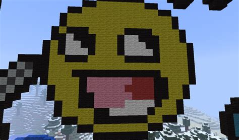 Smiley Face Pixel Art Minecraft Project
