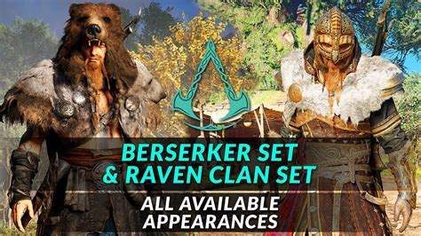 Assassins Creed Valhalla Berserker And Raven Clan Complete Set Showcase