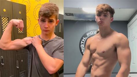 Years Old Teen Muscle Transformation Showing His Sexy Body One Year Can Change A Lot Youtube