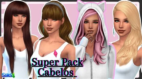 Pack De Cabelos Femininos The Sims 4 Cps Parte 8 Youtube