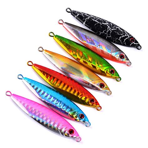 Buy 22g65cm 7 Colors Metal Fishing Lures Lead