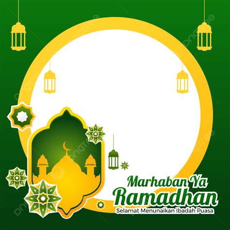 Twibbon Ramadhan 2022 Marhaban Ya 1443 Hイラスト画像とpngフリー素材透過の無料ダウンロード