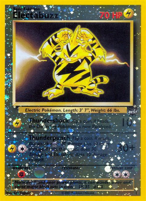 I thought this video would provide some great advice for investing in modern pokemon cards in 2021. Electabuzz 1 Best of Promo Reverse Holo Pokemon Card NEAR ...