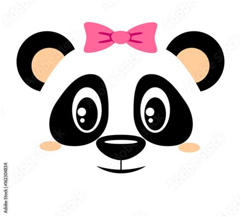 Cute Panda With Pink Bow Girlish Print With Chinese Bear For T Shirt