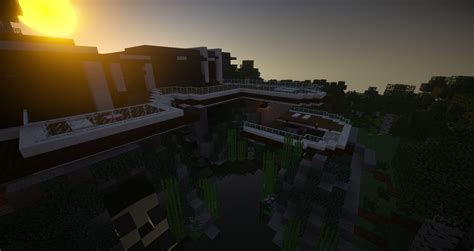 Modern Hillside House Minecraft Map