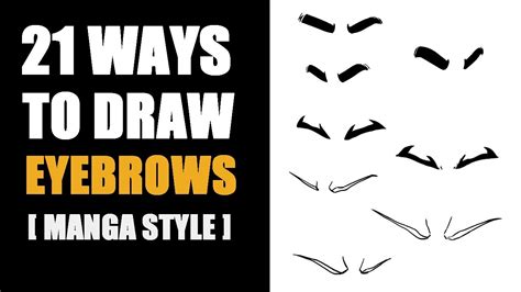 How To Draw Eyebrows In 21 Ways Anime Manga Style Youtube