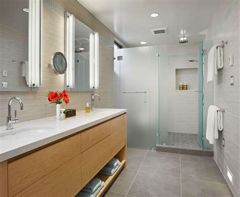 Bathroom vanities with open bottom shelf. 15 Examples Of Bathroom Vanities That Have Open Shelving